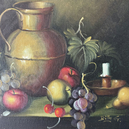 Rustic Still Life Oil Painting "Brass Jug" Original Artwork Holland Art Shop