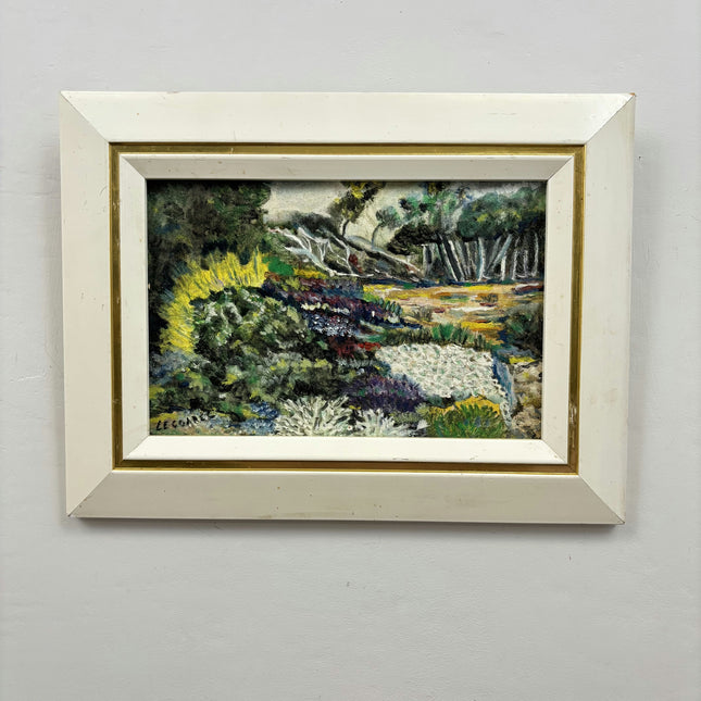 Expressive Landscape Oil Painting "Flower Garden" Rustic Small Art Holland Art Shop