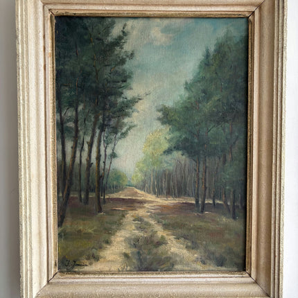 Traditional Landscape Oil Painting "Wooden Path" Refined Art Holland Art Shop