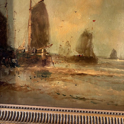 Handcrafted Seascape Oil Painting "Sailing Boat" Elegant Large Art Holland Art Shop