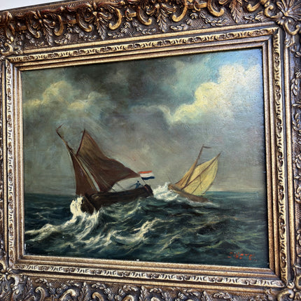 Refined Seascape Oil Painting "Scratched Metal" Classic Art Holland Art Shop