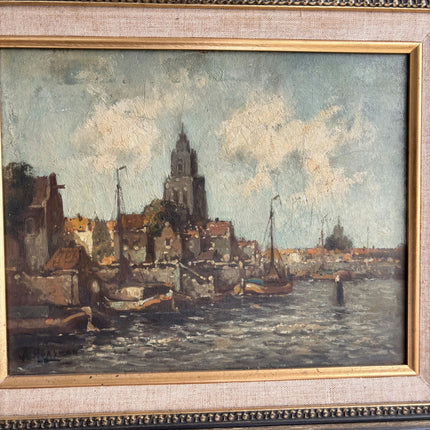 Detailed Cityscape Oil Painting "Framed Painting" Authentic Art Holland Art Shop