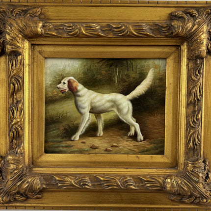 Handcrafted Oil Painting Animals "Playful Pup" Original Medium Artwork