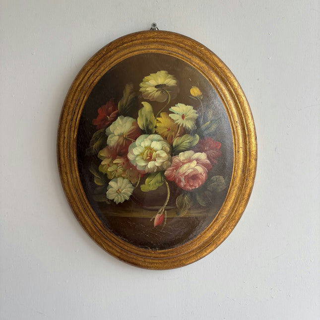 Vintage Floral Still Life Oil Painting "Floral Bouquet" Authentic Small Artwork Holland Art Shop