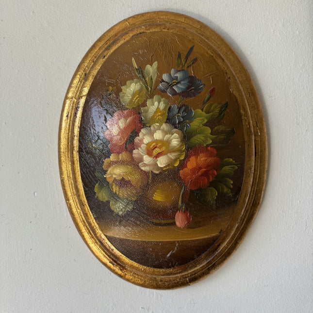 Figurative Oil Painting Flowery Still Life "Floral Arrangement" Small Artwork Holland Art Shop