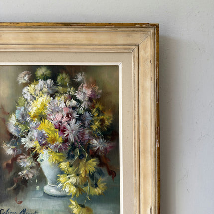 19th Century Oil Painting Floral Still Life "Flower Bouquet" Small Art Holland Art Shop