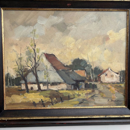 Timeless Landscape Oil Painting "Thatched Roof" Handcrafted Art Holland Art Shop