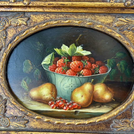Fine Oil Painting Still Life "Fruit Bowl Arrangement" Authentic Small Artwork Holland Art Shop