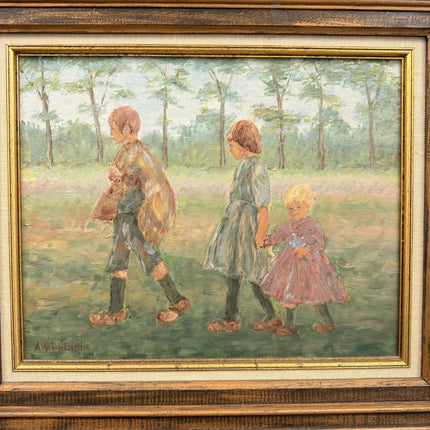 Authentic Still Life Oil Painting "Three Children" Classic Art Holland Art Shop