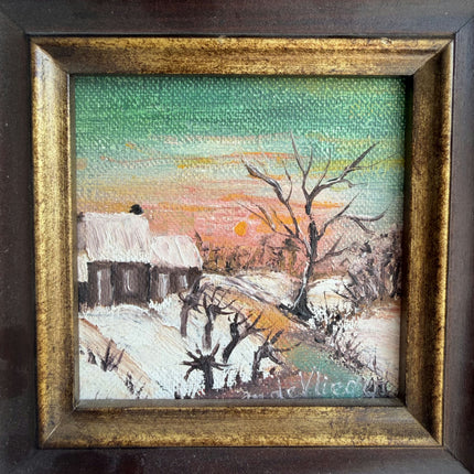 Authentic Still Life Oil Painting "Wooden Frame" Timeless Small Artwork Holland Art Shop