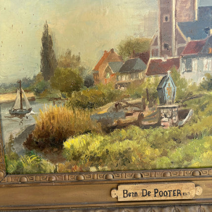 Traditional Cityscape Oil Painting "Church Tower" Detailed Large Art Holland Art Shop