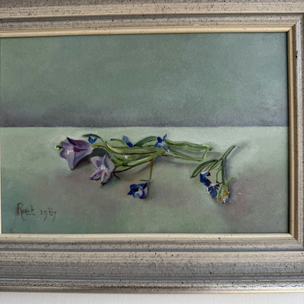 Elegant Still Life Oil Painting "Patterned Canvas" Timeless Small Artwork Holland Art Shop