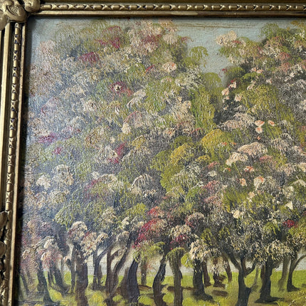 Detailed Landscape Oil Painting "Gilded Frame" Vintage Large Artwork Holland Art Shop