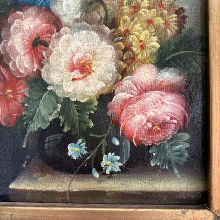 Expressive Flowery Still Life Oil Painting "Gilded Frame" Small Artwork Holland Art Shop