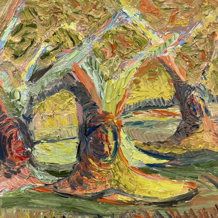 Rustic Landscape Oil Painting "Twisted Trees" Elegant Artwork Holland Art Shop