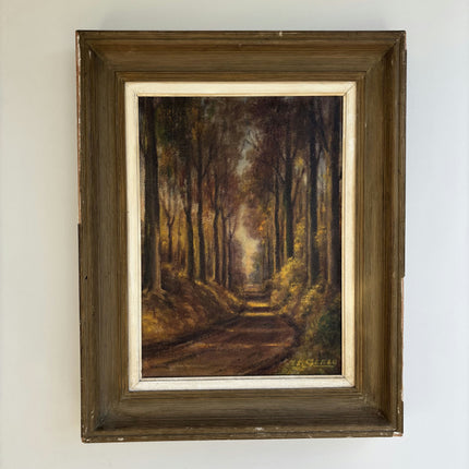 Refined Landscape Oil Painting "Forest Path" Elegant Large Artwork Holland Art Shop