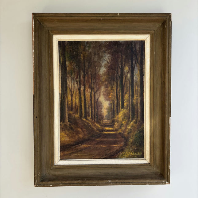 Refined Landscape Oil Painting "Forest Path" Elegant Large Artwork Holland Art Shop