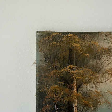 Refined Oil Painting Landscape "Rustic Cabin" Handcrafted Small Art Holland Art Shop