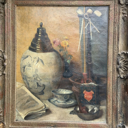 Charles Bakker Rustic Flowery Still Life Oil Painting "Decorative Vase" Art Holland Art Shop