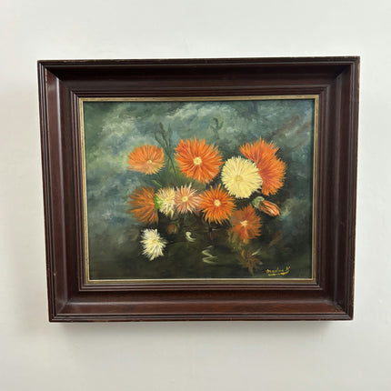 Vintage Flowery Still Life Oil Painting "Orange Flowers" Timeless Artwork Holland Art Shop