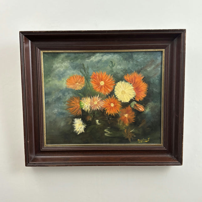Vintage Flowery Still Life Oil Painting "Orange Flowers" Timeless Artwork Holland Art Shop