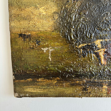 Traditional Animals Oil Painting "Textured Canvas" Rustic Small Artwork Holland Art Shop