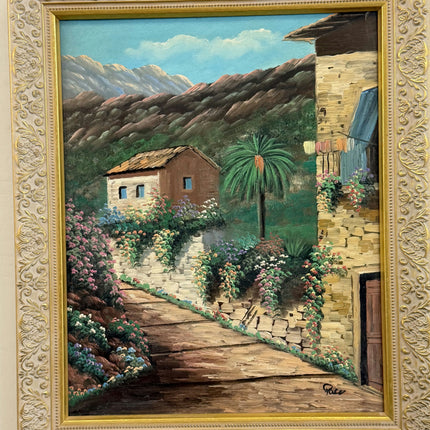 Handcrafted Landscape Oil Painting "Stone Cottage" Refined Artwork Holland Art Shop