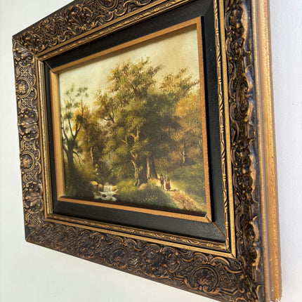 Classic Landscape Oil Painting "Ornate Frame" Handcrafted Small Art Holland Art Shop