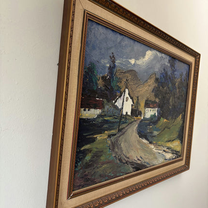 Figurative Oil Painting Landscape "Mountain Road" Refined Large Artwork Holland Art Shop