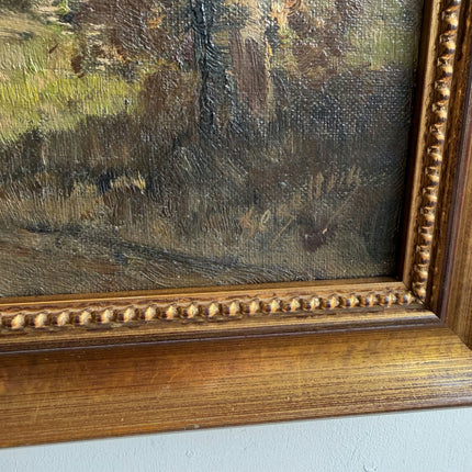 Elegant Animals Oil Painting "Wooden Frame" Vintage Artwork Holland Art Shop