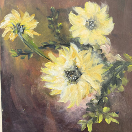 Traditional Floral Still Life Oil Painting "Yellow Flowers" Refined Artwork Holland Art Shop