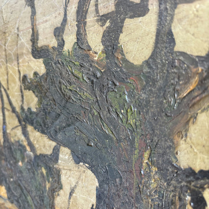 Expressive Landscape Oil Painting "Twisted Tree" Vintage Art Holland Art Shop