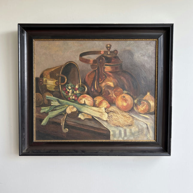 Handcrafted Still Life Oil Painting "Copper Kettle" Refined Large Art Holland Art Shop