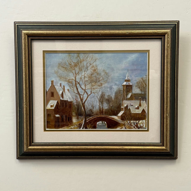 Traditional Winter Landscape Oil Painting "Framed Painting" Detailed Art Holland Art Shop