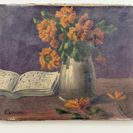 Vintage Floral Still Life Oil Painting "Cracked Paint" Traditional Art Holland Art Shop