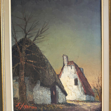 Classic Landscape Oil Painting "Thatched Cottage" Expressive Art Holland Art Shop