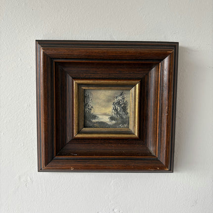 Handcrafted Winter Landscape Oil Painting "Framed Painting" Timeless Small Art Holland Art Shop