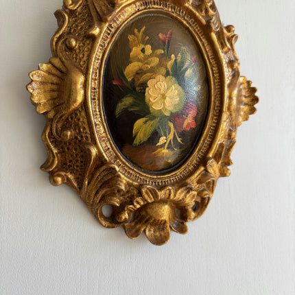 Classic Floral Still Life Oil Painting "Gilded Frame" Original Italian Art Holland Art Shop