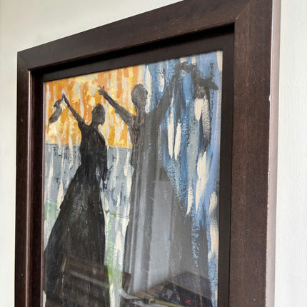 Authentic Figurative Oil Painting "Dancing Figures" Elegant Artwork Holland Art Shop
