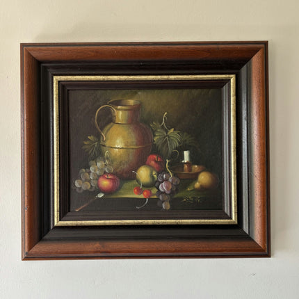 Rustic Still Life Oil Painting "Brass Jug" Original Artwork Holland Art Shop