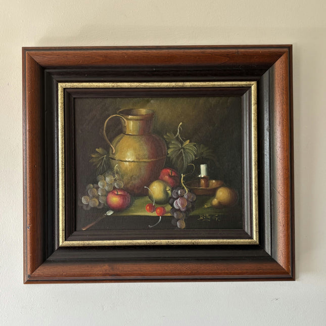 Rustic Still Life Oil Painting "Brass Jug" Original Artwork Holland Art Shop