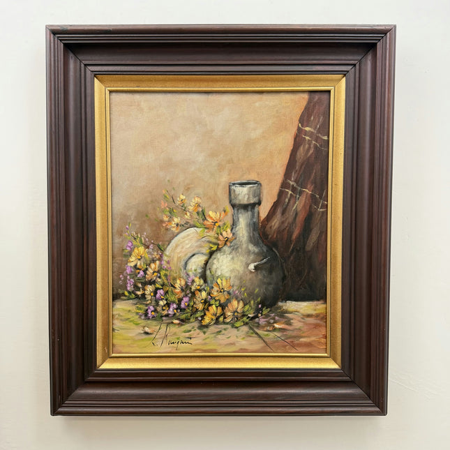 Authentic Still Life Oil Painting "Flower Vase" Detailed Large Art Holland Art Shop