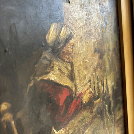 Handcrafted Interior Oil Painting "Seated Woman" Detailed Small Artwork Holland Art Shop