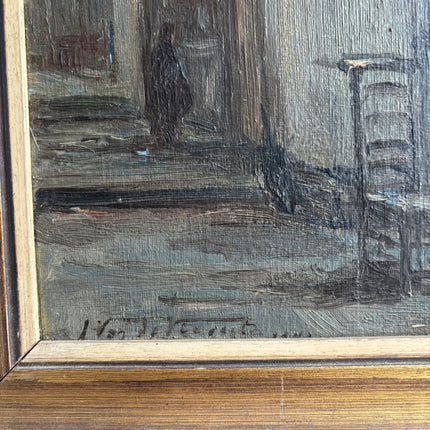 Vintage Church Interior Oil Painting "Church Altar" Expressive Artwork Holland Art Shop
