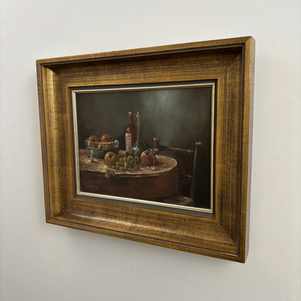 Detailed Still Life Oil Painting "Green Bottle" Traditional Artwork Holland Art Shop