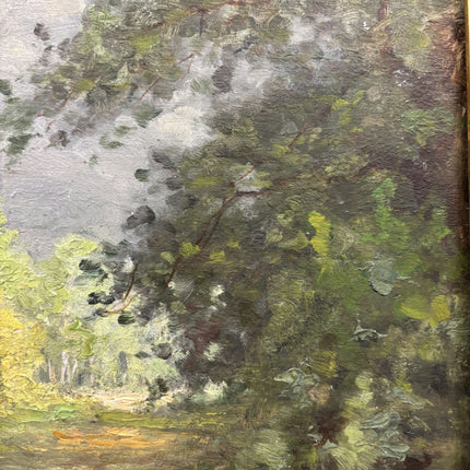 Traditional Landscape Oil Painting "Gilded Frame" Original Small Artwork Holland Art Shop