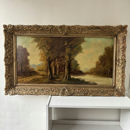 Classic Landscape Oil Painting "Autumn Trees" Original Large Art Holland Art Shop