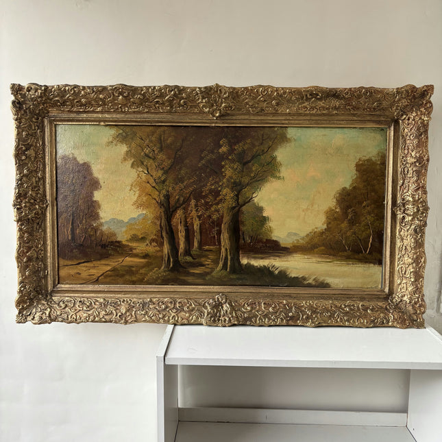 Classic Landscape Oil Painting "Autumn Trees" Original Large Art Holland Art Shop