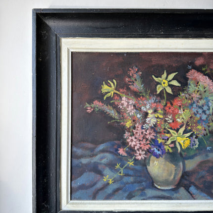 Figurative Oil Painting Flowery Still Life "Flower Bouquet" Leuven Artwork Holland Art Shop