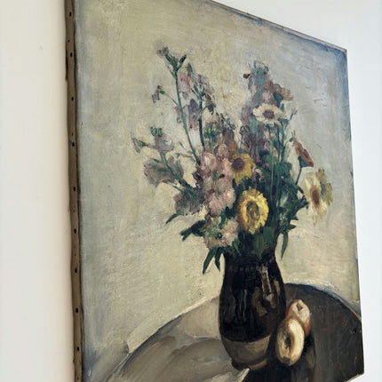 Original Floral Still Life Oil Painting "Flower Vase" Vintage Art Holland Art Shop